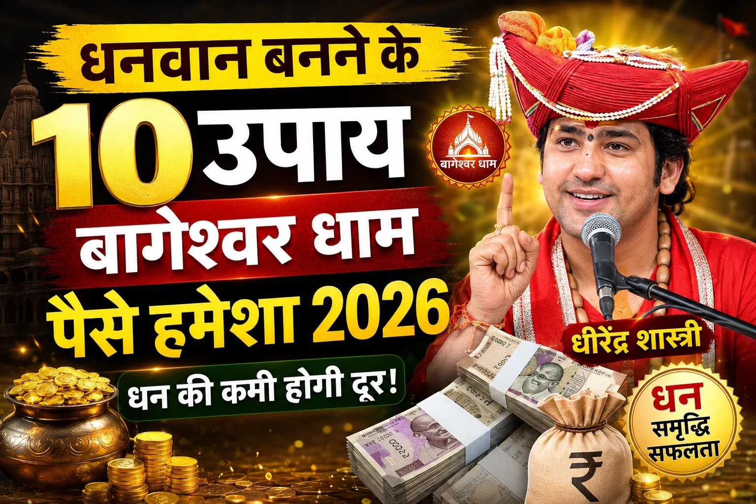 धनवान बनने के 10 उपाय बागेश्वर धाम पैसे हमेशा 2026